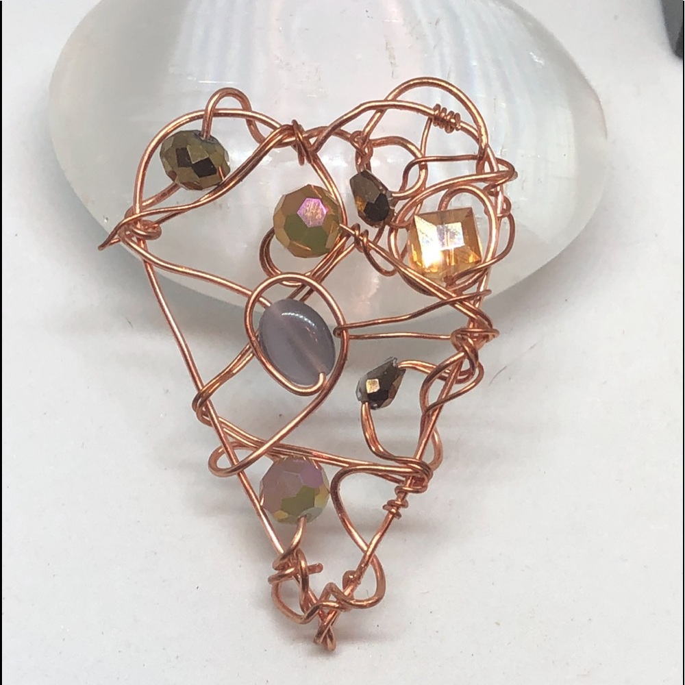 Handmade abstract wire heart